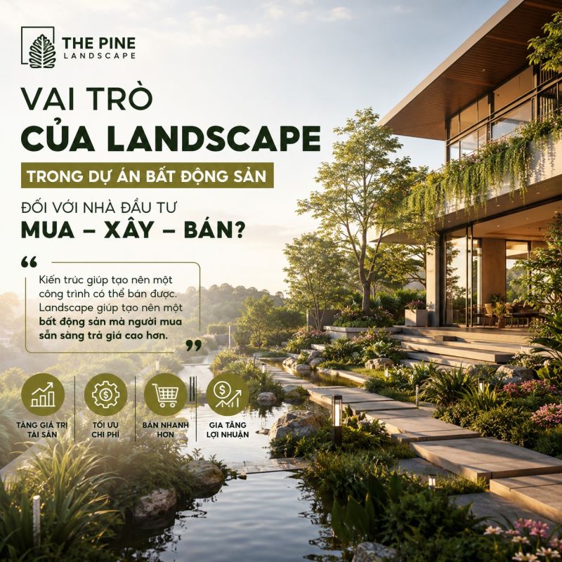 Vai trò của Landscape trong dự án bất động sản: Vì sao nhà đầu tư mua – xây – bán không nên xem cảnh quan là chi phí?